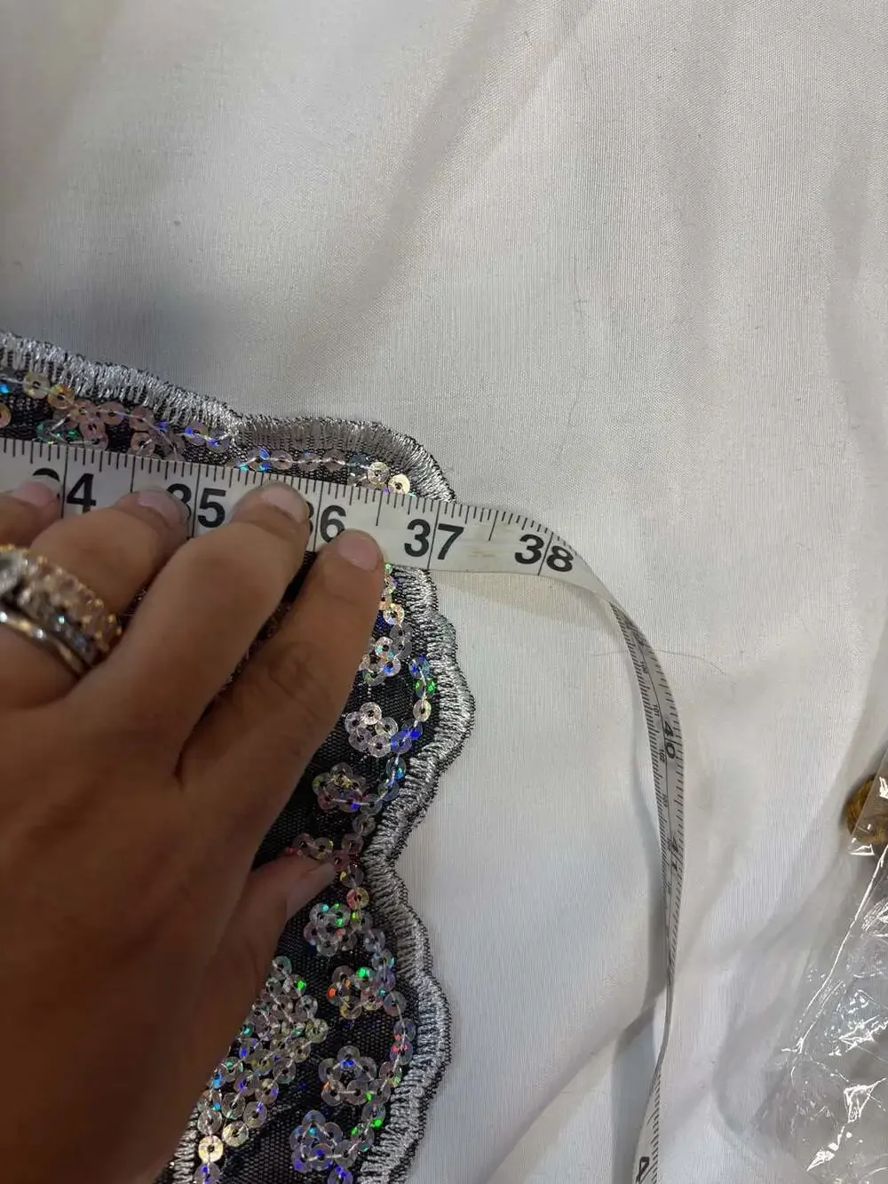 Celestial Star and Moon Pattern Sheer Black Sequin Embroidered Festival Shawl